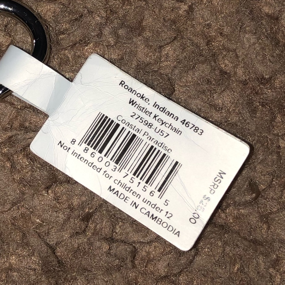 Vera Bradley Coastal Paradise Wristlet Keychain, New With Tags - Picture 4 of 5